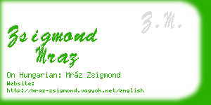 zsigmond mraz business card