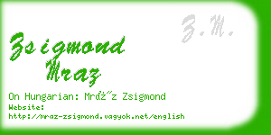 zsigmond mraz business card